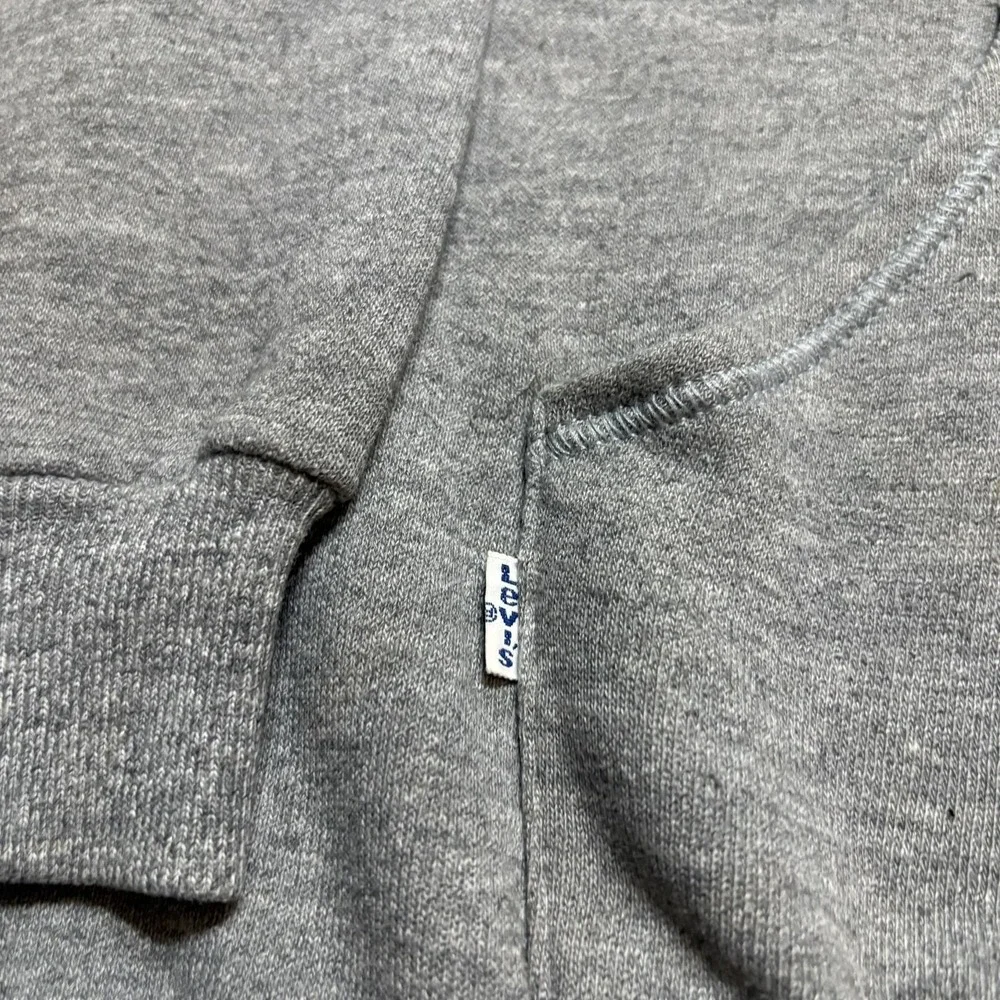 Vtg 80s Levi's Hoodie Sweatshirt Mens Medium Gray Made USA Chest Logo White Tab